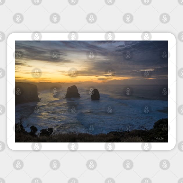 Gog and Magog from the 12 Apostles, Port Campbell National Park, Victoria, Australia. Sticker by VickiWalsh